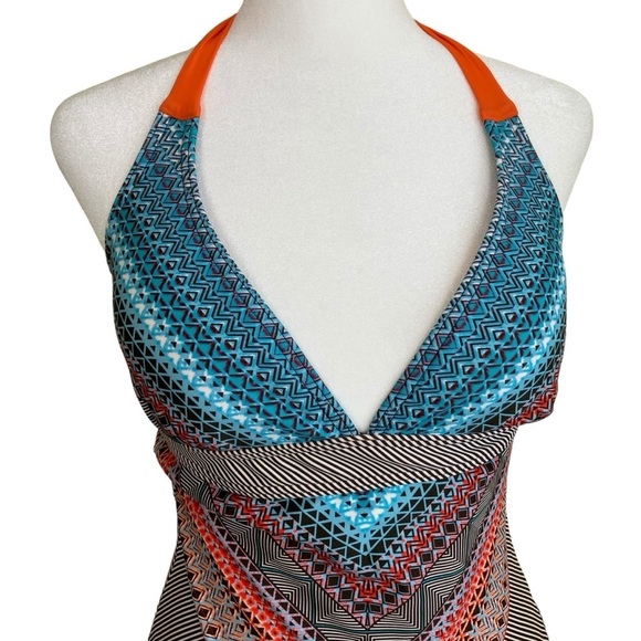 Prana Lahari Colorful One-Piece Bathing Suit in Sunlit Coral Riviera Sz S - Picture 2 of 16